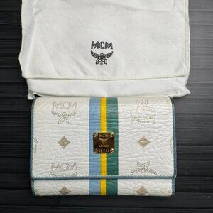 LIKE NEW MCM Tricolor Bifold Wallet Full Inclusion